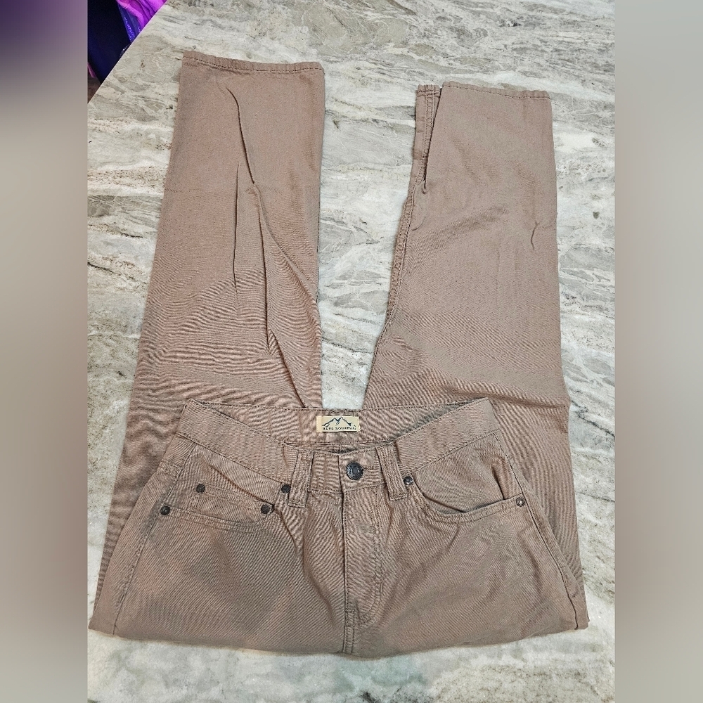 Blue Mountain Men’s Work Pants 30x32 Brown 100% Cotton Straight Leg Casual Outdo
